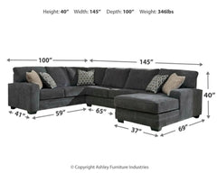 Tracling 3-Piece Sectional with Chaise - 72600S2