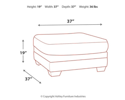 Tracling Oversized Ottoman - The Bargain Furniture