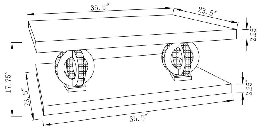 Breena Silver Coffee Table