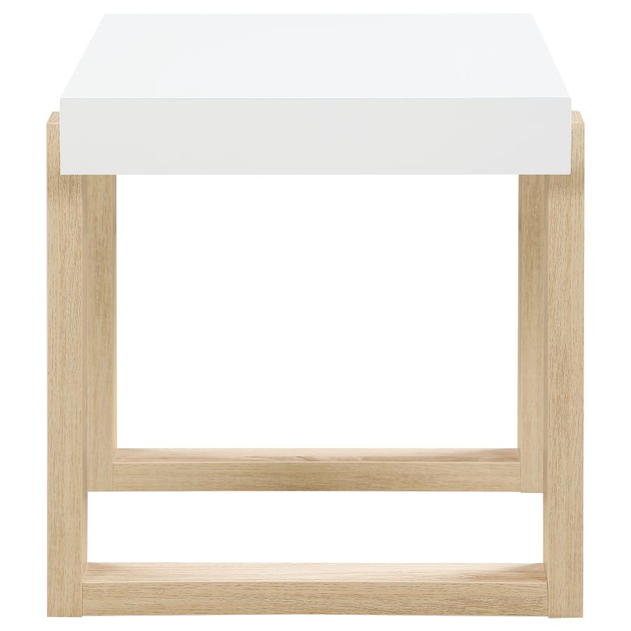 Pala White End Table