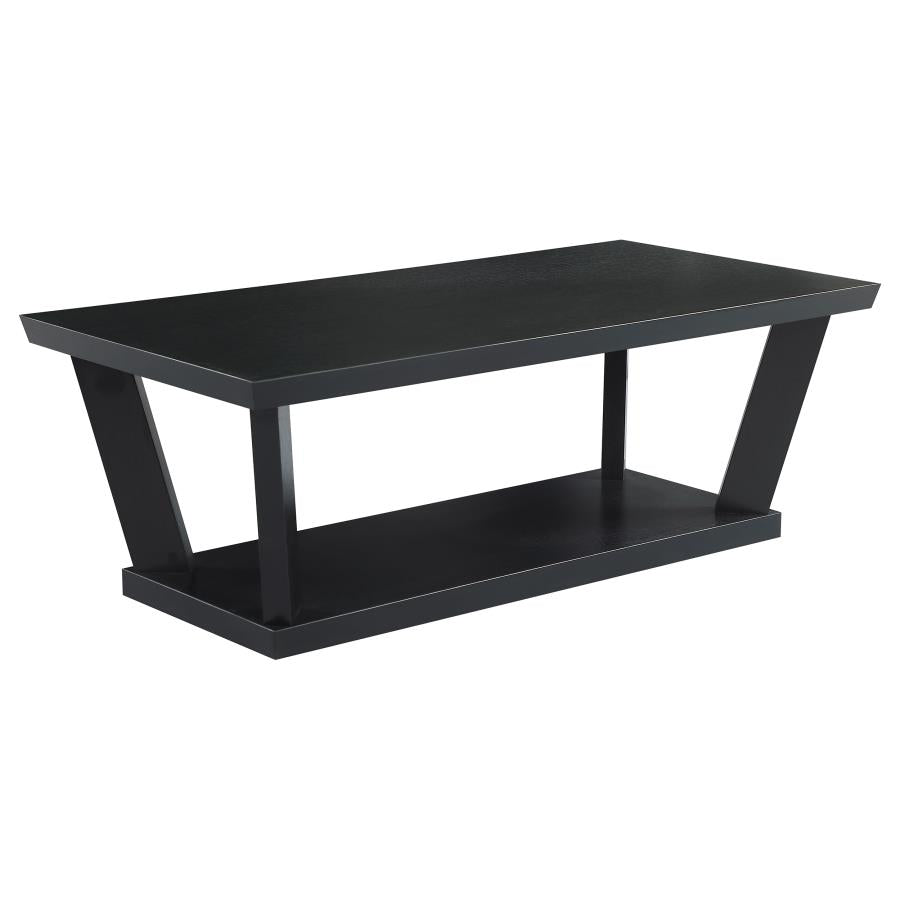 Aminta Black 3 Pc Coffee Table Set