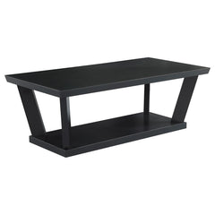 Aminta Black 3 Pc Coffee Table Set