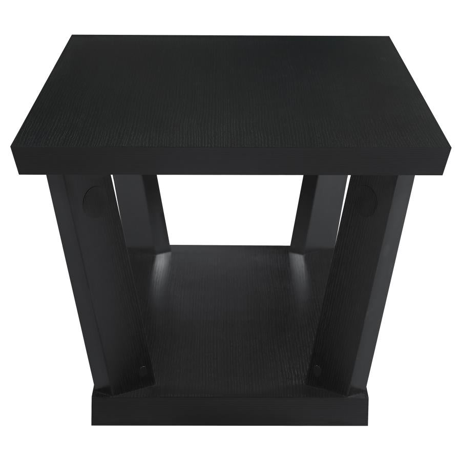Aminta Black 3 Pc Coffee Table Set