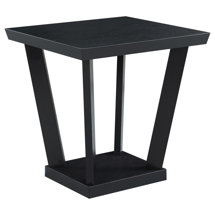 Aminta Black 3 Pc Coffee Table Set