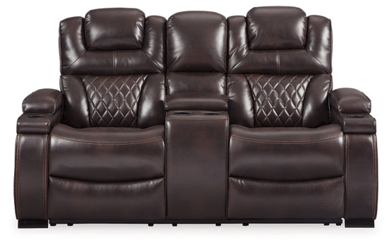 Warnerton Power Reclining Loveseat with Console