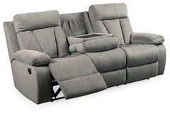 Mitchiner Reclining Sofa with Drop Down Table - The Bargain Furniture