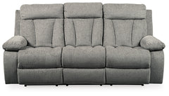 Mitchiner Reclining Sofa with Drop Down Table - The Bargain Furniture