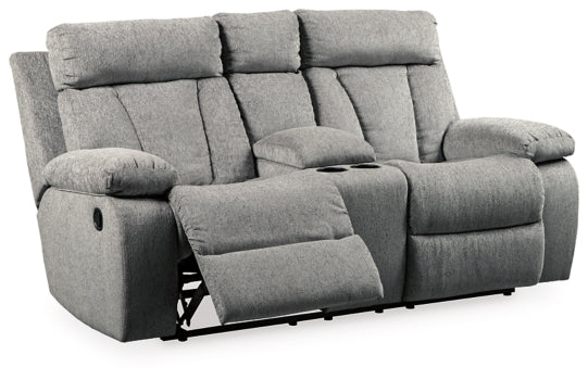 Mitchiner Reclining Loveseat with Console - The Bargain Furniture