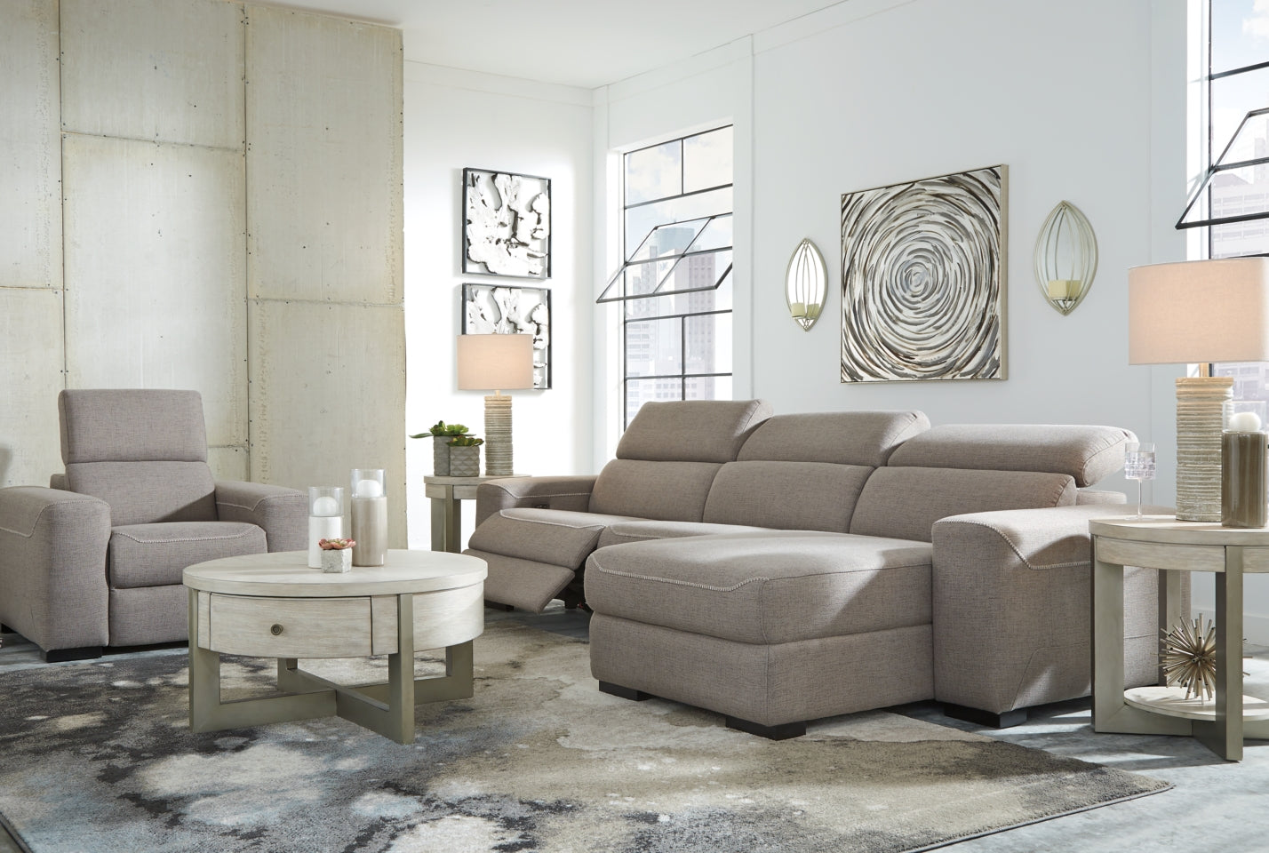 Mabton 3-Piece Sectional with Recliner - PKG002340