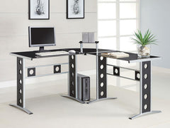 Keizer Black L-shape Desk