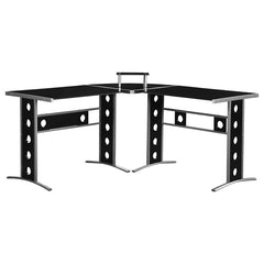 Keizer Black L-shape Desk