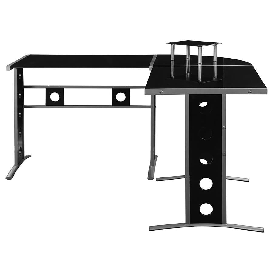 Keizer Black L-shape Desk