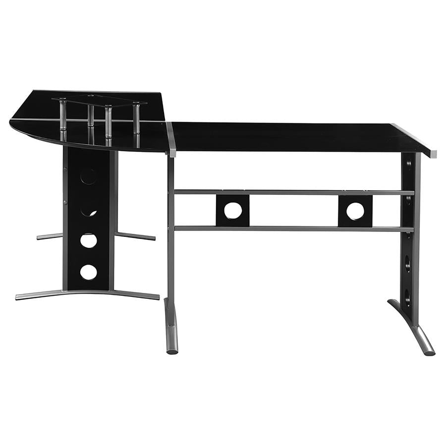 Keizer Black L-shape Desk