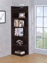 Pinckard Brown Corner Bookcase