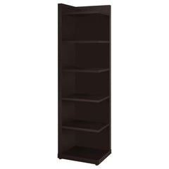 Pinckard Brown Corner Bookcase