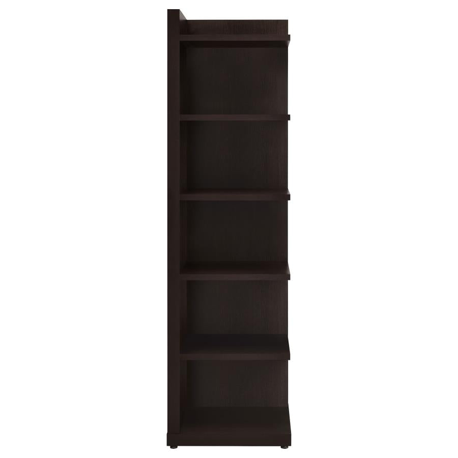 Pinckard Brown Corner Bookcase