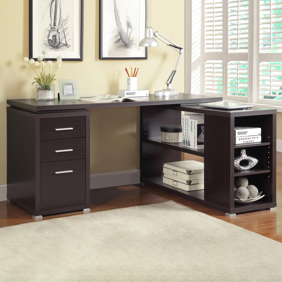 Yvette Brown L-shape Desk
