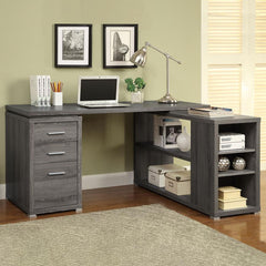 Yvette Grey L-shape Desk