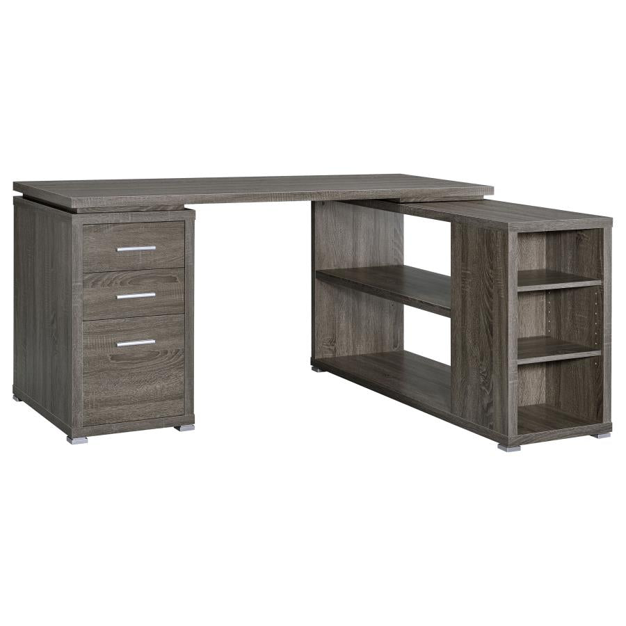 Yvette Grey L-shape Desk