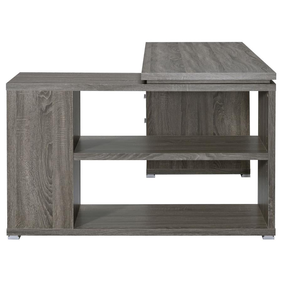 Yvette Grey L-shape Desk