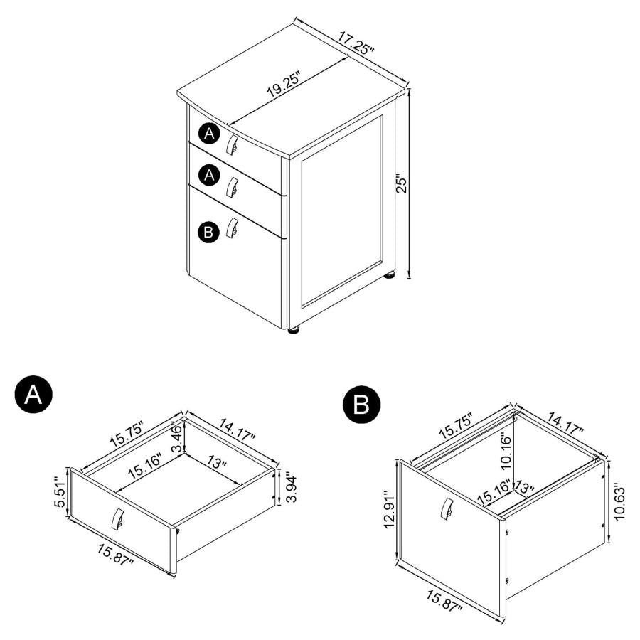 Estrella Brown 2 Pc Desk Set