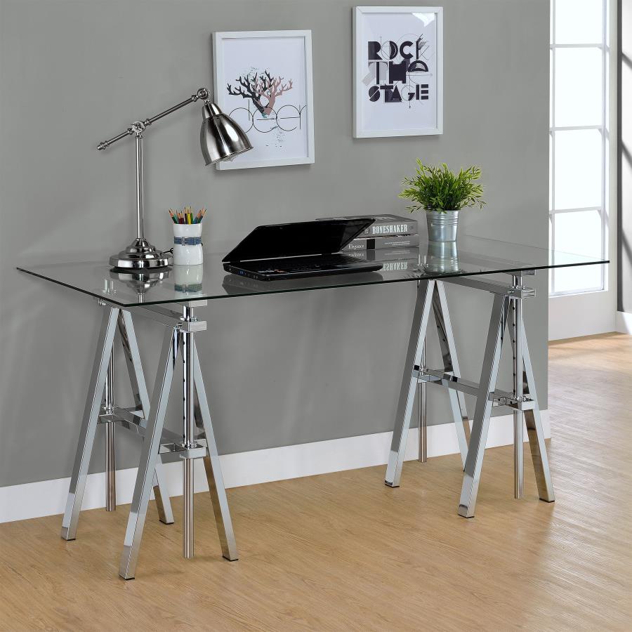 Statham Silver Adjustable Desk