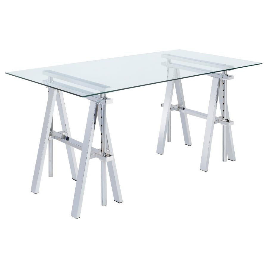 Statham Silver Adjustable Desk