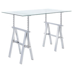 Statham Silver Adjustable Desk