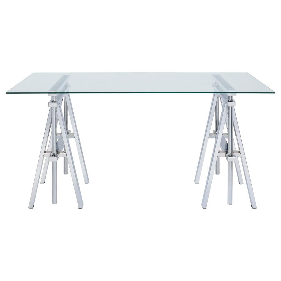 Statham Silver Adjustable Desk