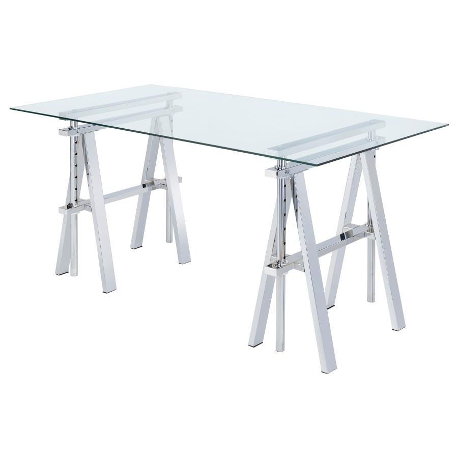 Statham Silver Adjustable Desk
