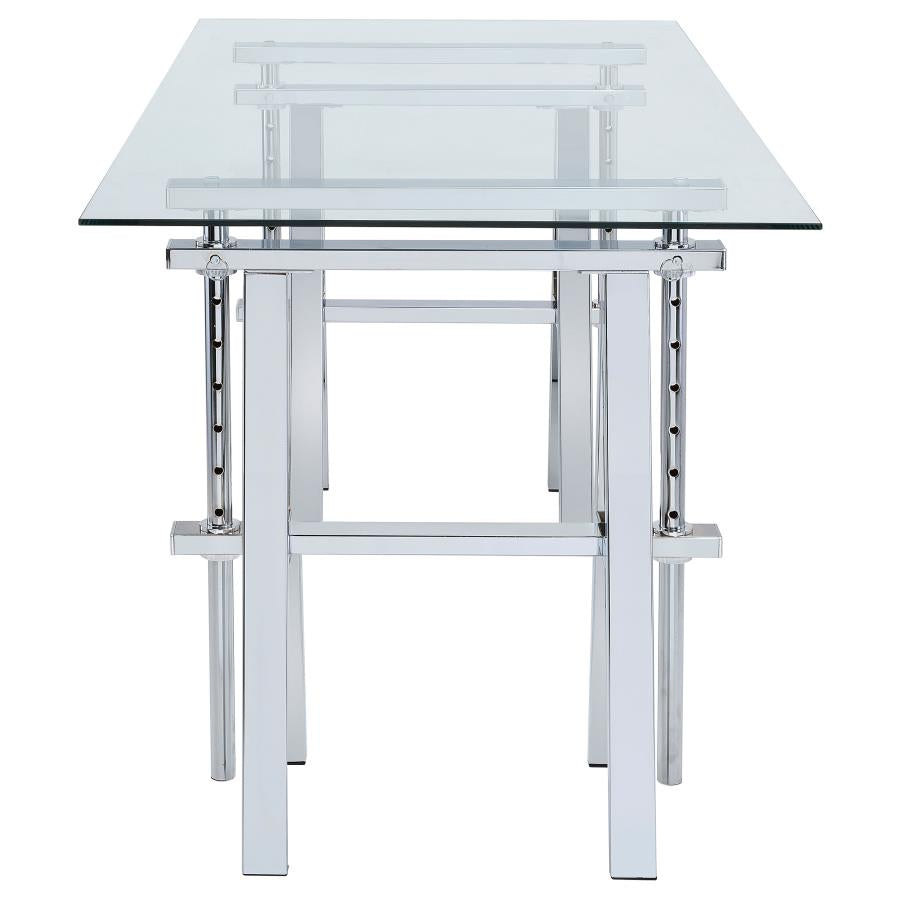 Statham Silver Adjustable Desk