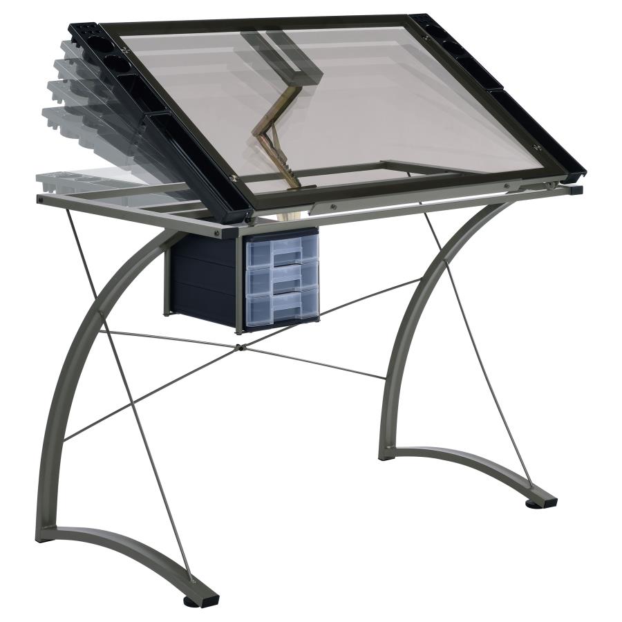 Melo Grey Drafting Desk