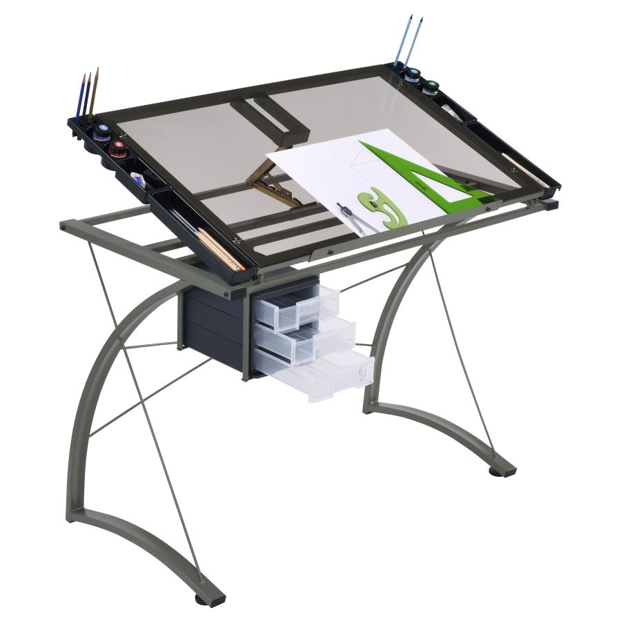 Melo Grey Drafting Desk