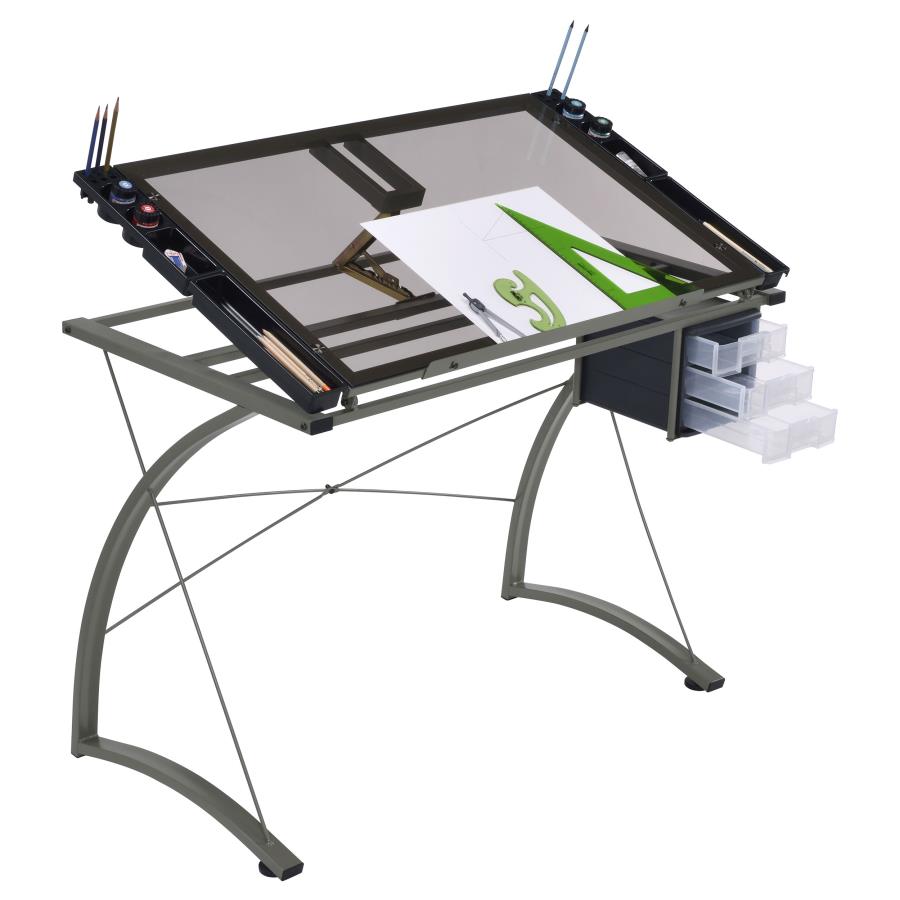 Melo Grey Drafting Desk