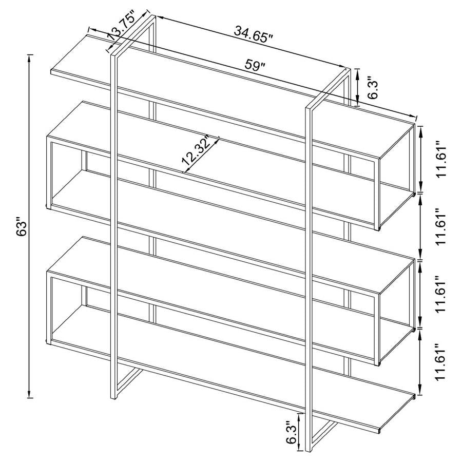 Elmer Silver Bookcase