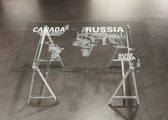 Patton Silver Writing Desk