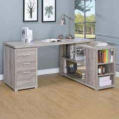 Yvette Grey L-shape Desk