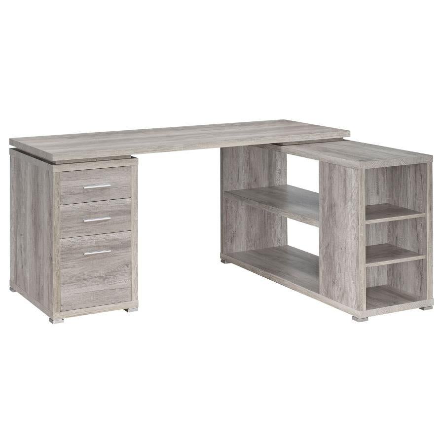 Yvette Grey L-shape Desk