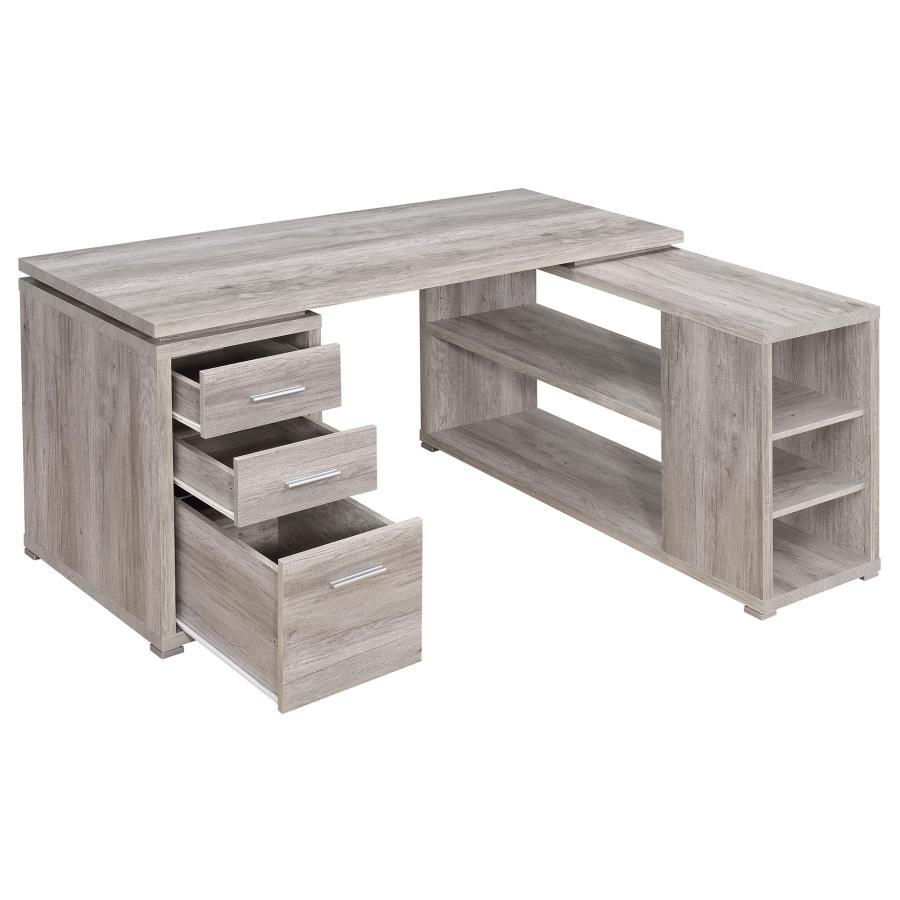 Yvette Grey L-shape Desk