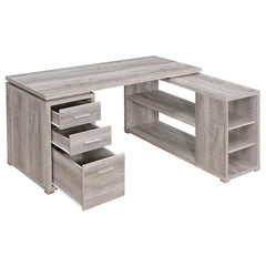 Yvette Grey L-shape Desk