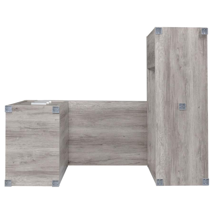 Yvette Grey L-shape Desk