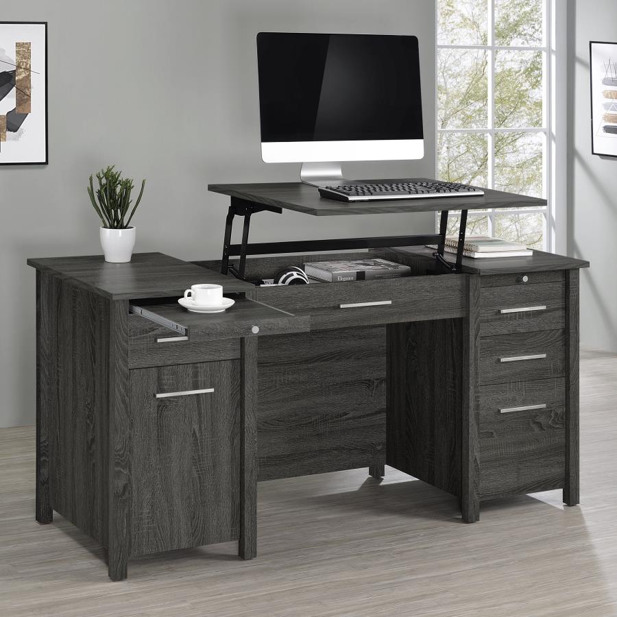 Dylan Grey Lift Top Computer Desk
