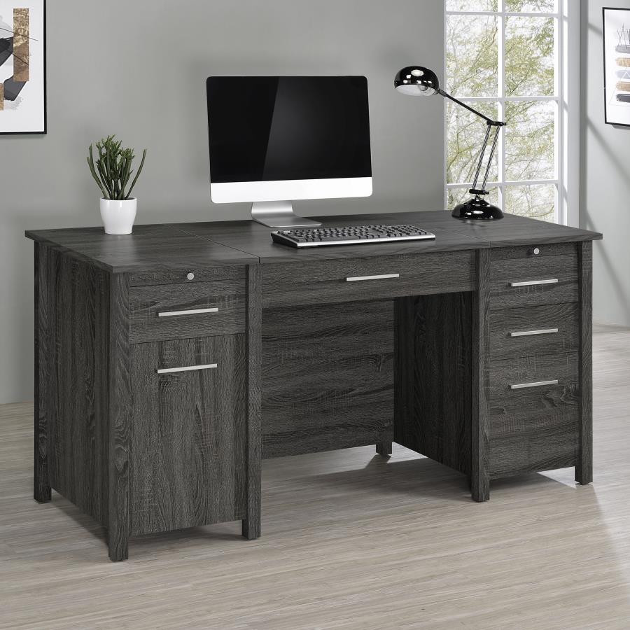 Dylan Grey Lift Top Computer Desk