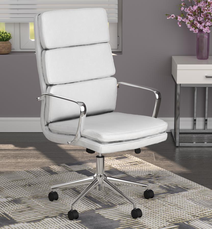 Ximena White Office Chair