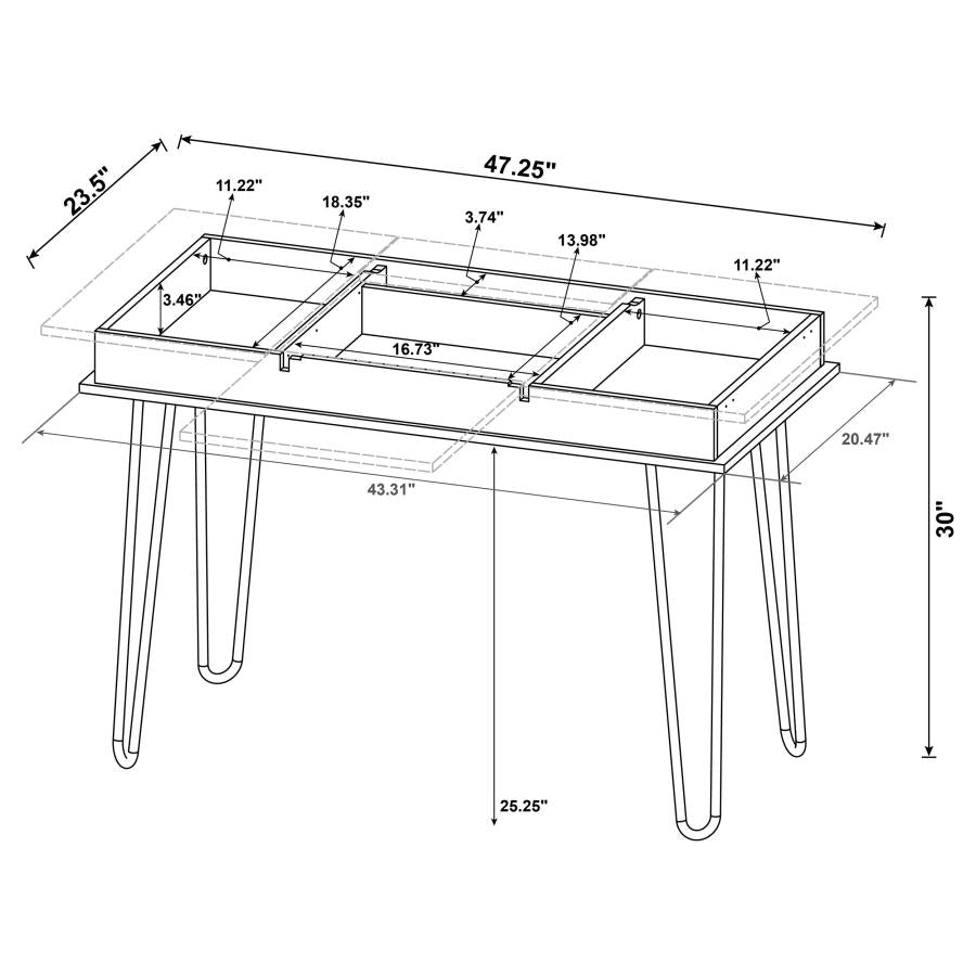 Sheeran Brown Writing Desk