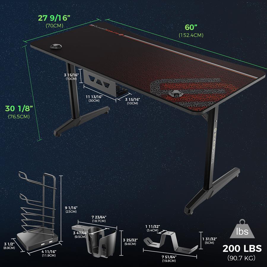 Tarnov Black Gaming Desk