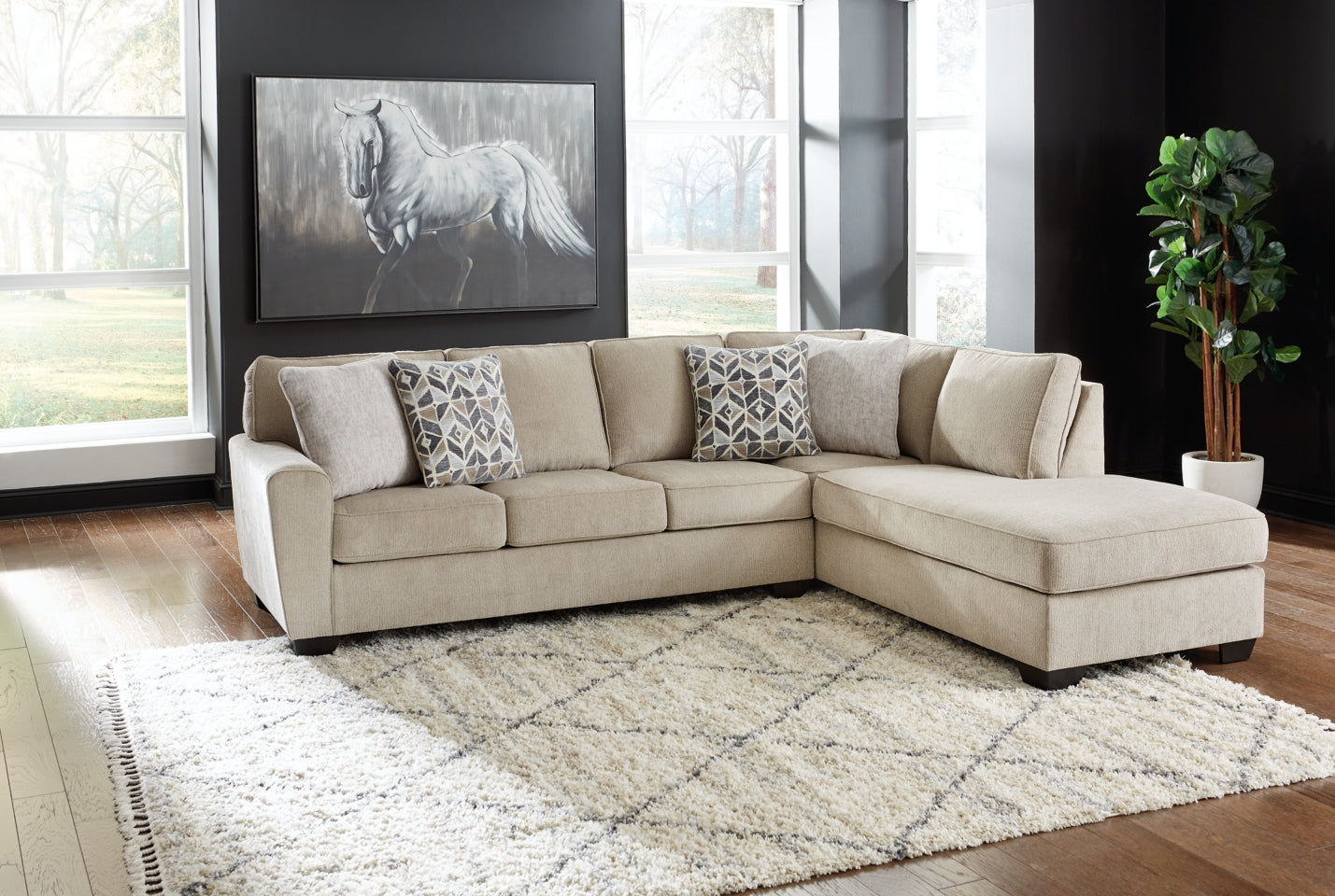 Decelle 2-Piece Sectional with Ottoman - PKG011013
