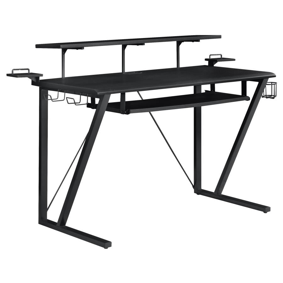 Wedalia Black Gaming Desk