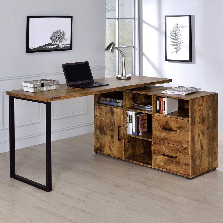 Hertford Brown L-shape Desk