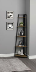 Jacksonville Brown Corner Bookcase